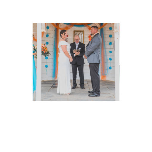 Reverend Glenn Coyle with Texas Wedding Ministers standing with a couple during their wedding ceremony